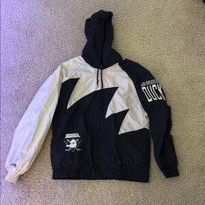 Anaheim Ducks Black and White Hoodie